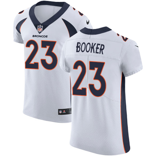 Nike Broncos #23 Devontae Booker White Men's Stitched NFL Vapor Untouchable Elite Jersey